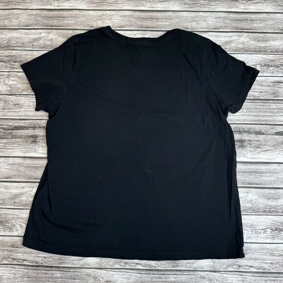 ASOS Womens Casual Basic Black Tee T Shirt 8 Pullover Lightweight Organic Cotton - Picture 12 of 12